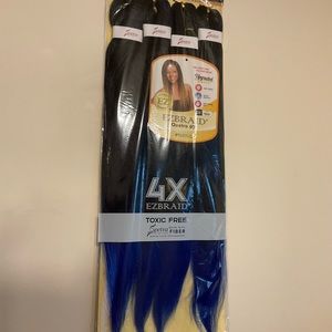 Hair braids 4X colour Blue